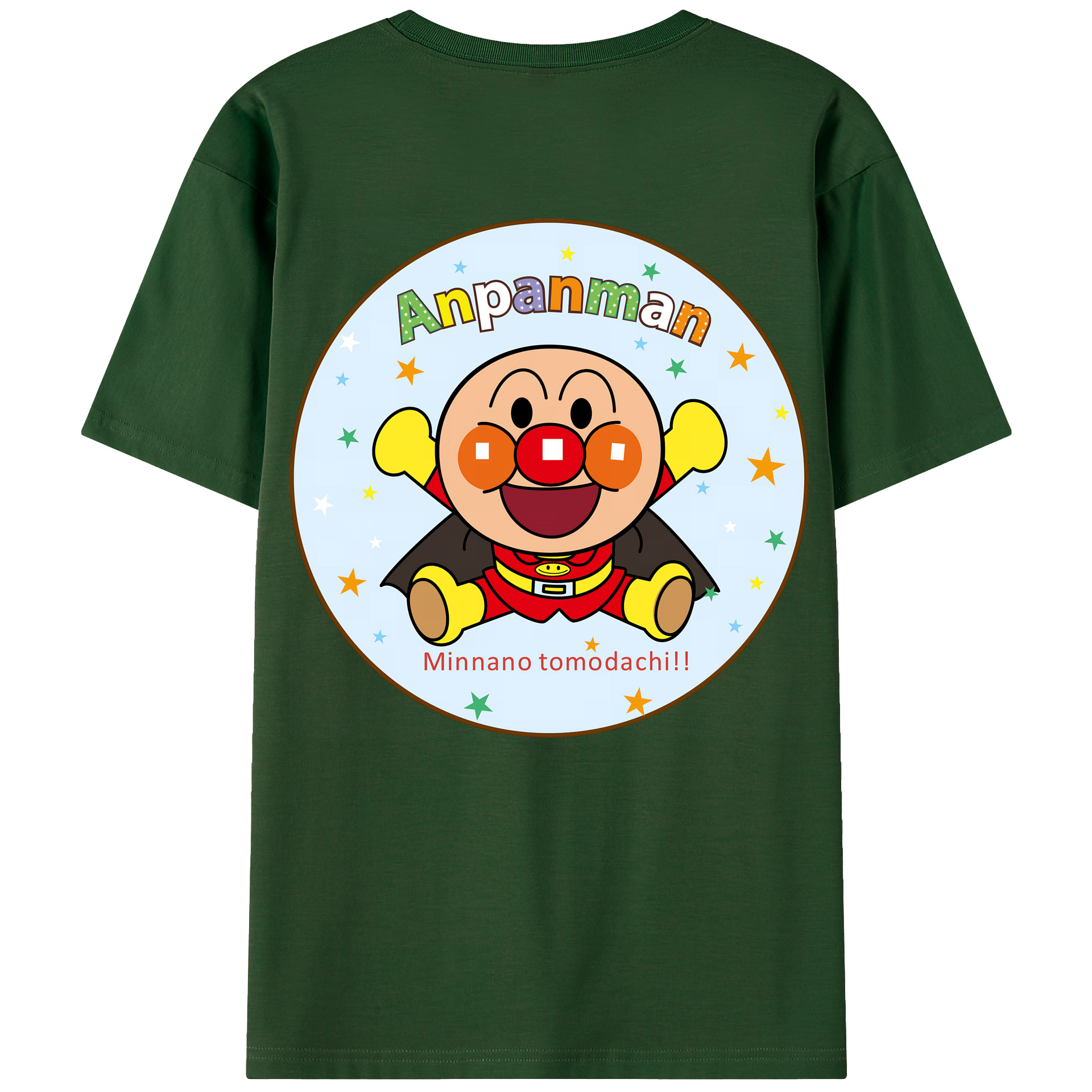 （画像用） アンパンマン Anpanman 綿100％半袖Tシャツ（背面プリント）